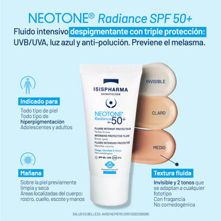 Isispharma Neotone Radiance Antimanchas SPF50+ Tono Medio 30ml