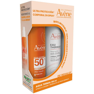 Avene Kit Protector Solar Corporal en Spray FPS50 200ml + Agua Termal 150ml