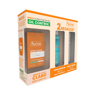 Avene Kit-Ultra Fluid FPS50 Tono Claro 50ml + Agua Micelar 100ml + Agua Termal 50ml