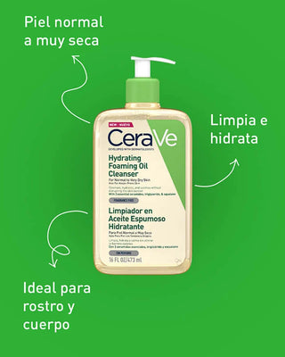 Cerave Limpiador En Aceite Espumoso Hidratante 473ml