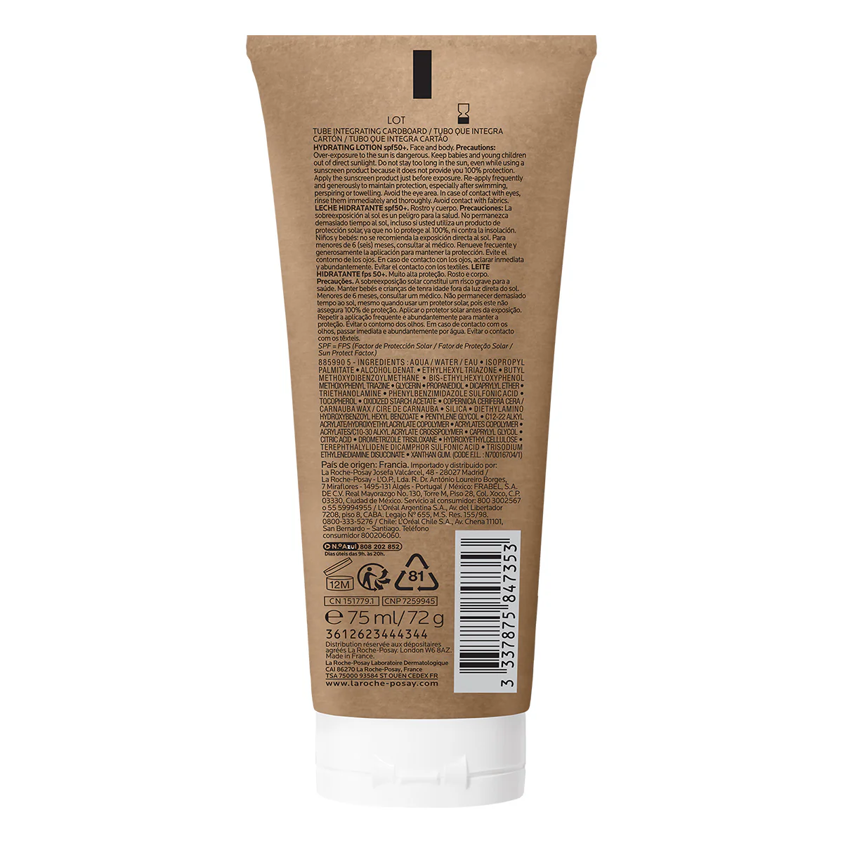 La Roche Posay Anthelios FPS50+ Protector Solar Biodegradable 75ml ...