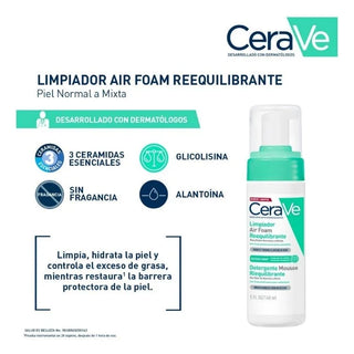 Cerave Limpiador Air Foam Reequilibrante 148ml
