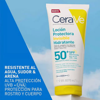 CeraVe Loción Protectora Invisible Hidratante FPS50 75ml