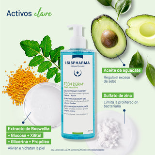 Isispharma Teen Derm Sensitive Gel Limpiador 250ml
