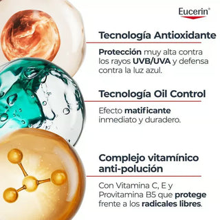 Eucerin Oil Control Sérum Ultra Light SPF50 Protector Solar Facial 30ml