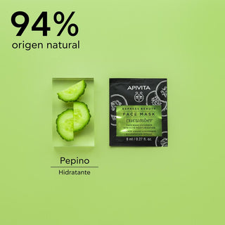 Apivita Mascarilla De Hidratación Intensa Con Pepino 2X8ml