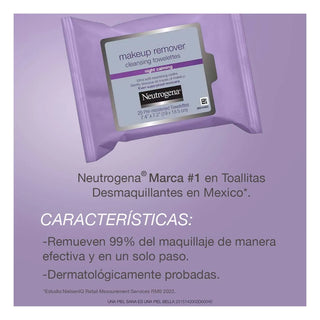 Neutrogena Toallitas Desmaquillantes Night Calming 25pzs