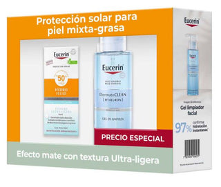Eucerin Kit Sun Hydro Fluid 50ml + Dermato Clean Gel 200ml