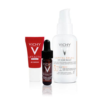Vichy Kit Capital Soleil UV Age Daily Con Color FPS50 + Liftactiv Specialist B3 Sérum + Liftactiv Vitamina C Sérum