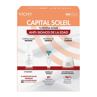 Vichy Kit Capital Soleil UV-Age Daily FPS50 + Liftactiv Collagen Specialist Crema de Día + Mineral 89 Booster