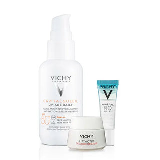 Vichy Kit Capital Soleil UV-Age Daily FPS50 + Liftactiv Collagen Specialist Crema de Día + Mineral 89 Booster