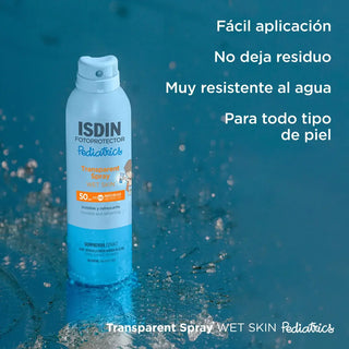 Isdin Transparent Spray Wet Skin Pediatrics Sfp50 250ml