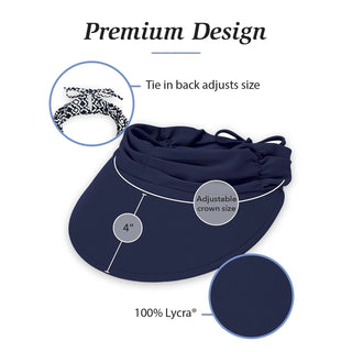 Wallaroo Visera Aqua Negro con Protección Solar UPF50+